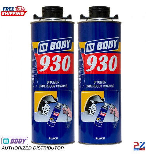 2X HB Body 930 Underbody Black Bitumen 1L – Anti Stone Chip Coating